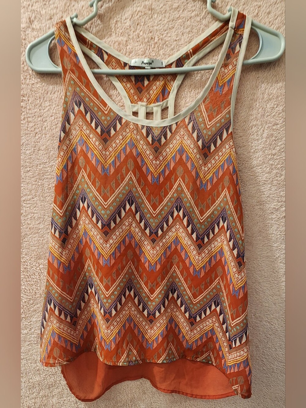 Papaya Multicolor Chevron Tank Top